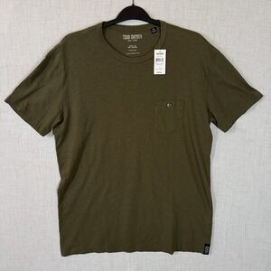 Todd Snyder T Shirt Men's 2XL Homespun Slub Pocket Green Made in L.A.